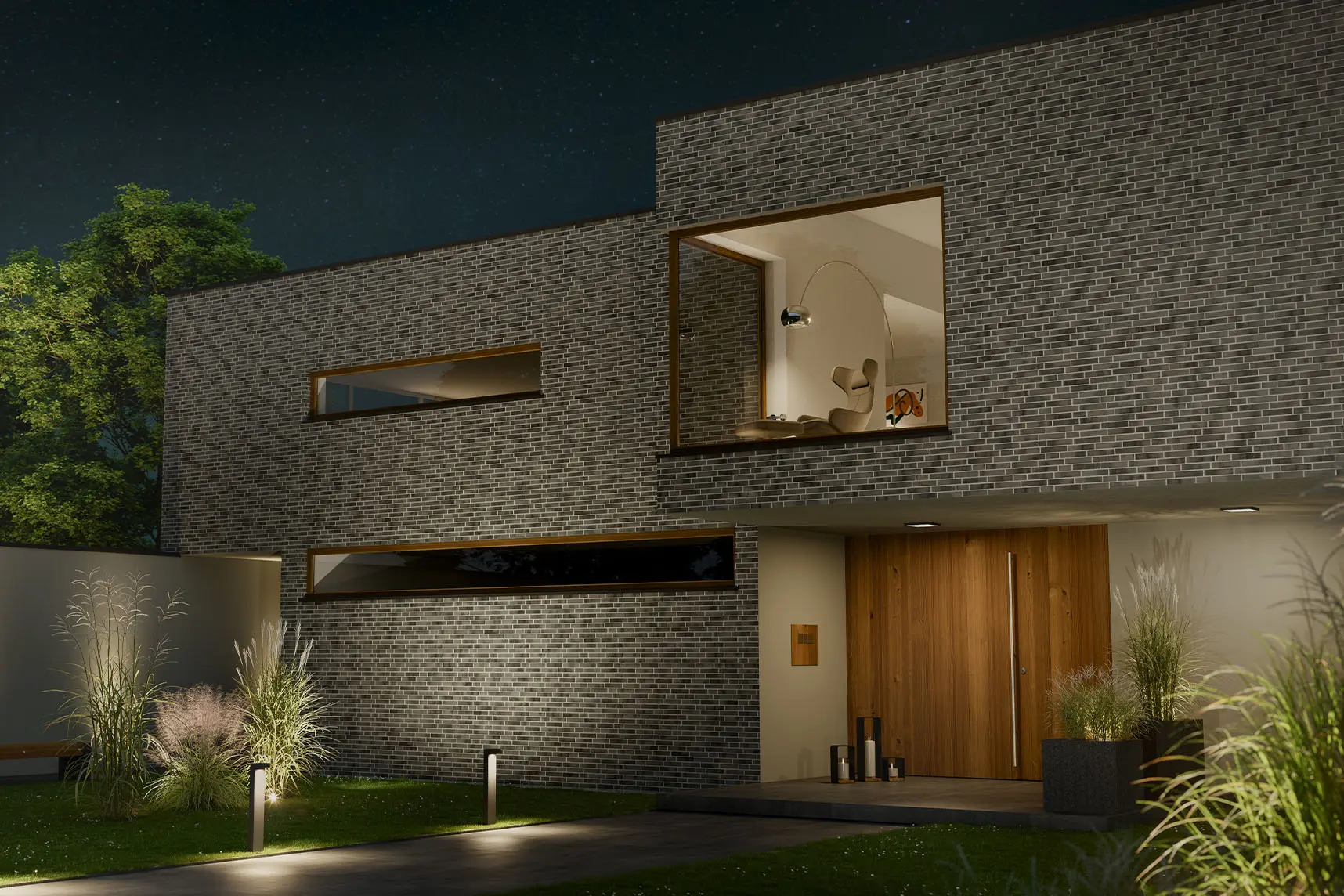 Stroeher Klinkerriemchen Brickwerk Aschgrau Verblender Riemchen Aussen