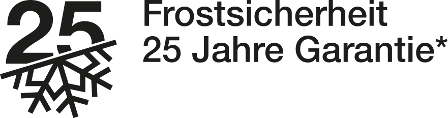 25 Jahre Garantie Frostischerheit