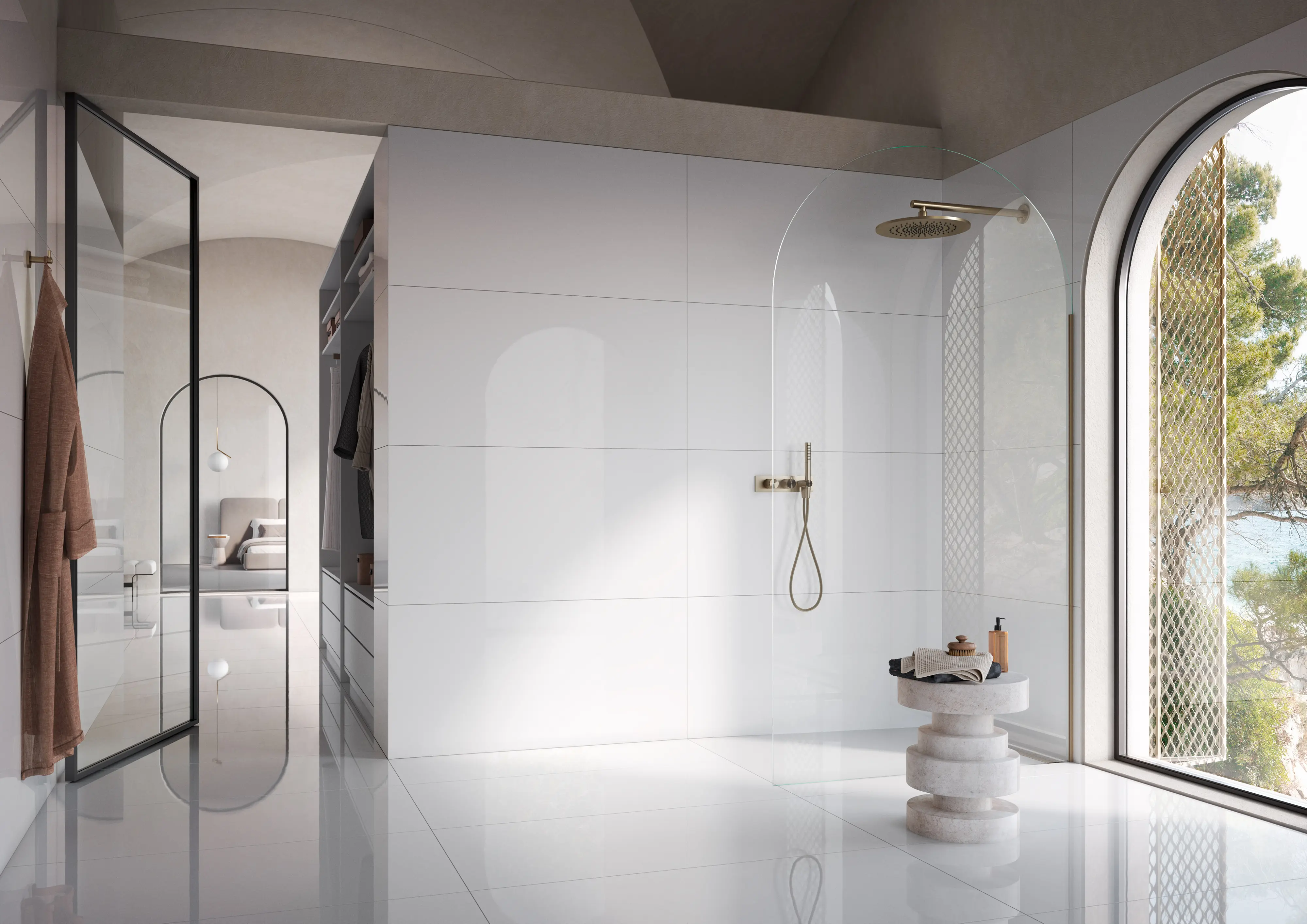 01 Feinsteinzeug Fliesen Gepadi Premium White 60X120 6101 Weiss Glänzend 95078 002 01