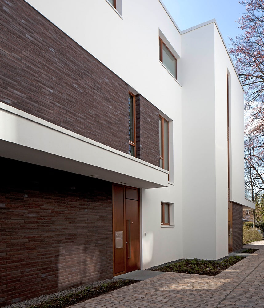 Stroeher Langformat Klinkerriemchen Zeitlos Kohleglanz Referenzen Stadtvillen Corinthstrasse Hamburg 02