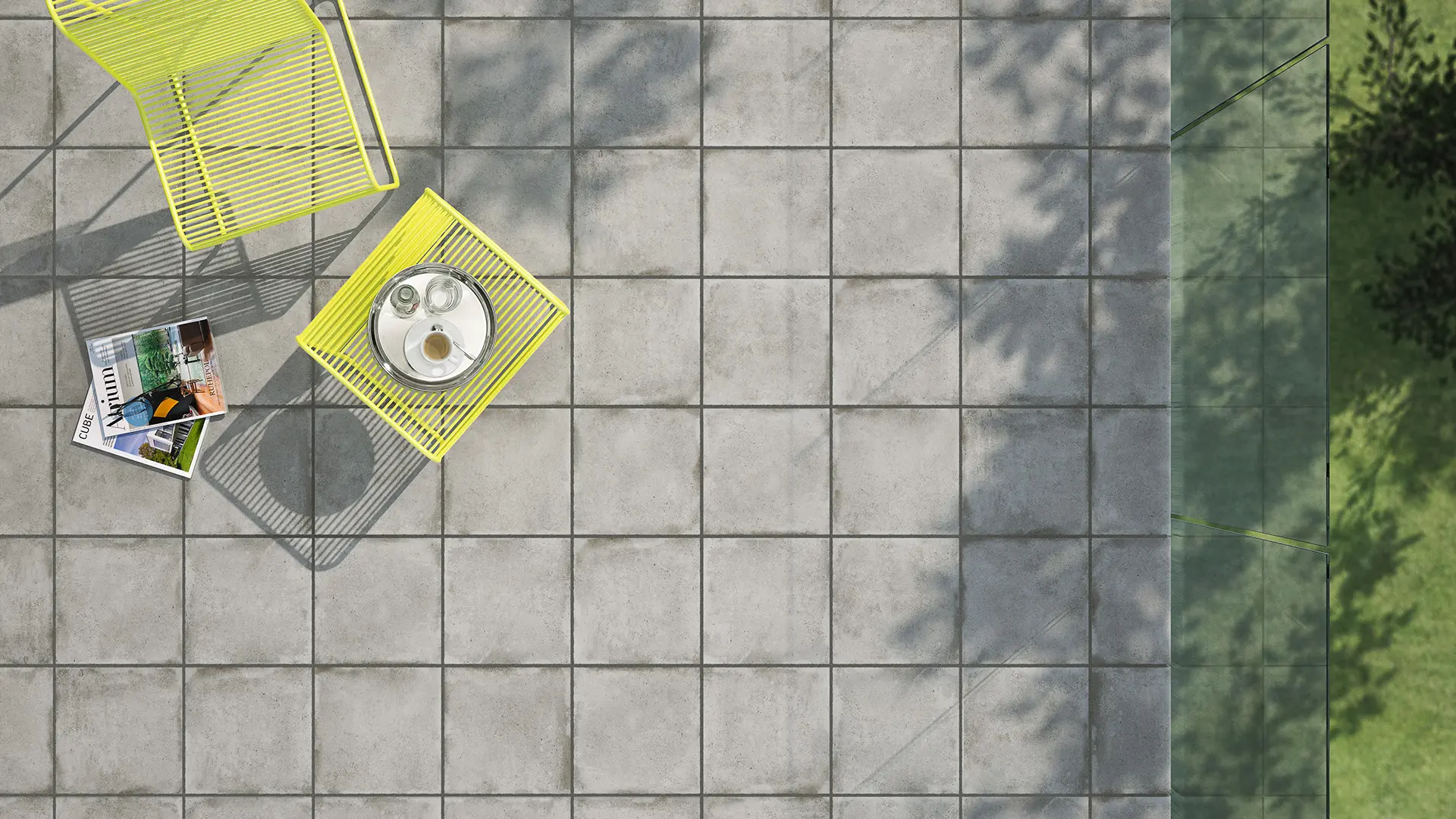 Stroeher Retro Balkon Ideen Steinzeug Fliesen Grau