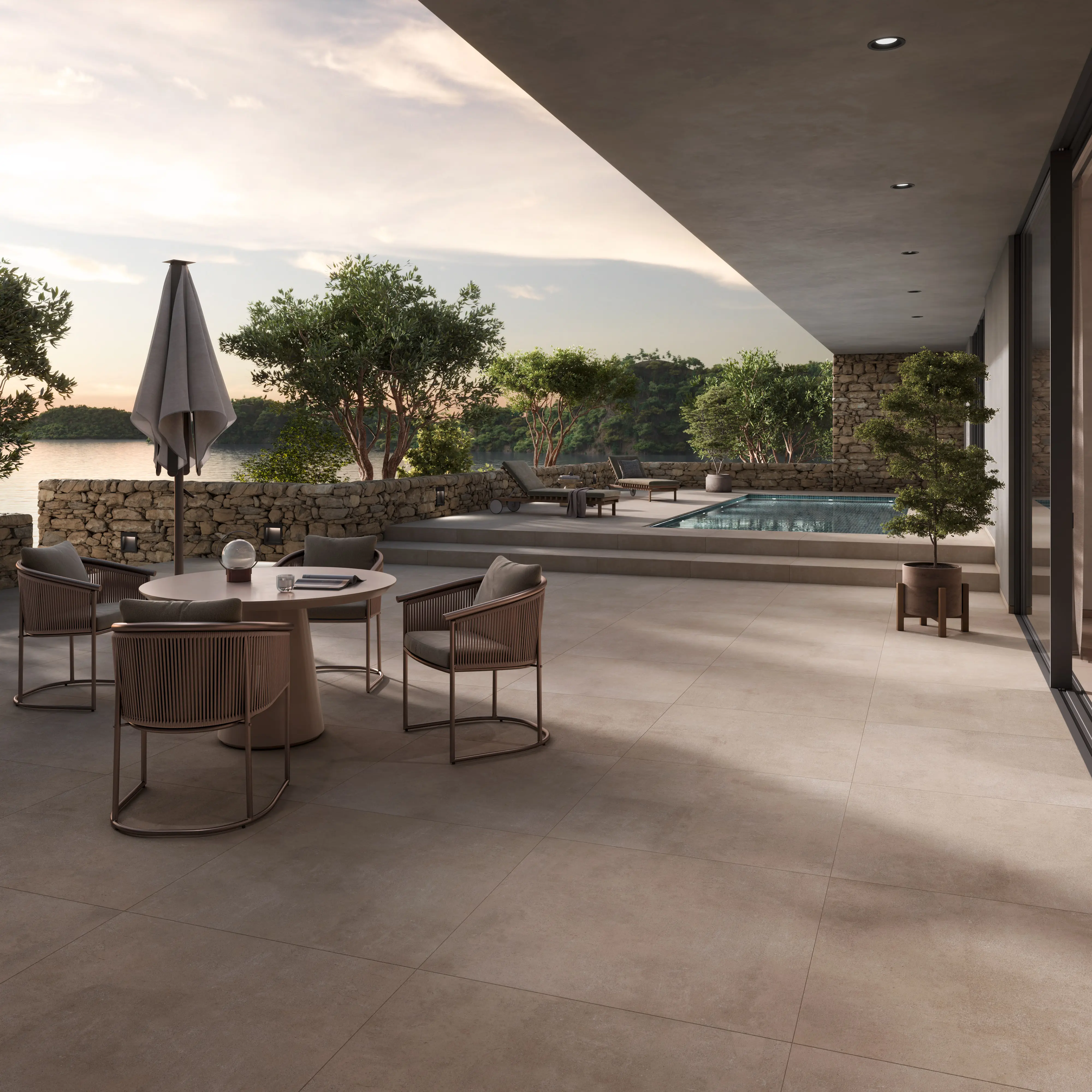 01 Terrassenplatten Gepadi Mondo 80X80 6012 Beige Matt 95077 006 01