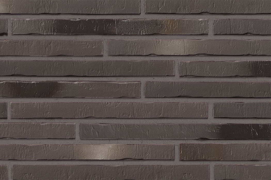 Klinkerriemchen LF 490 x 40 mm silber schwarz