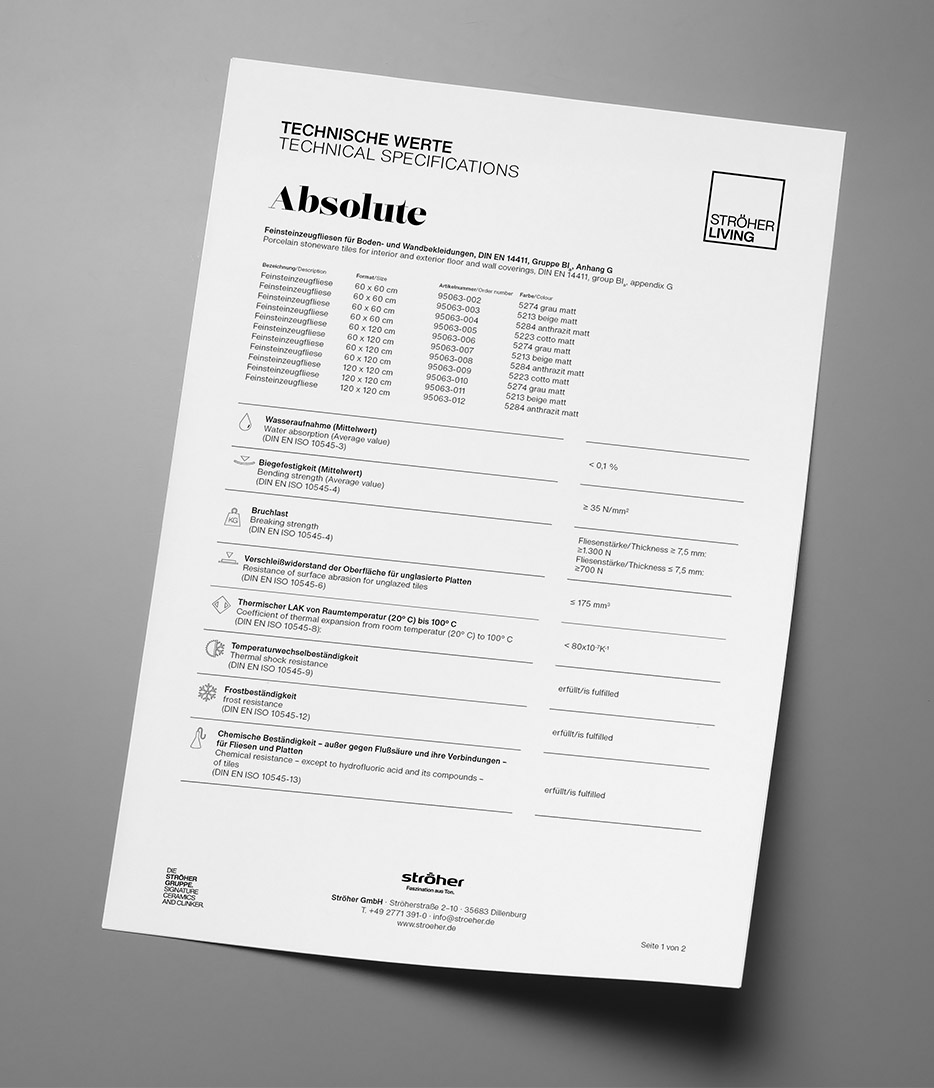 Stroeher Wohnkeramik Absolute Downloads Technische Werte