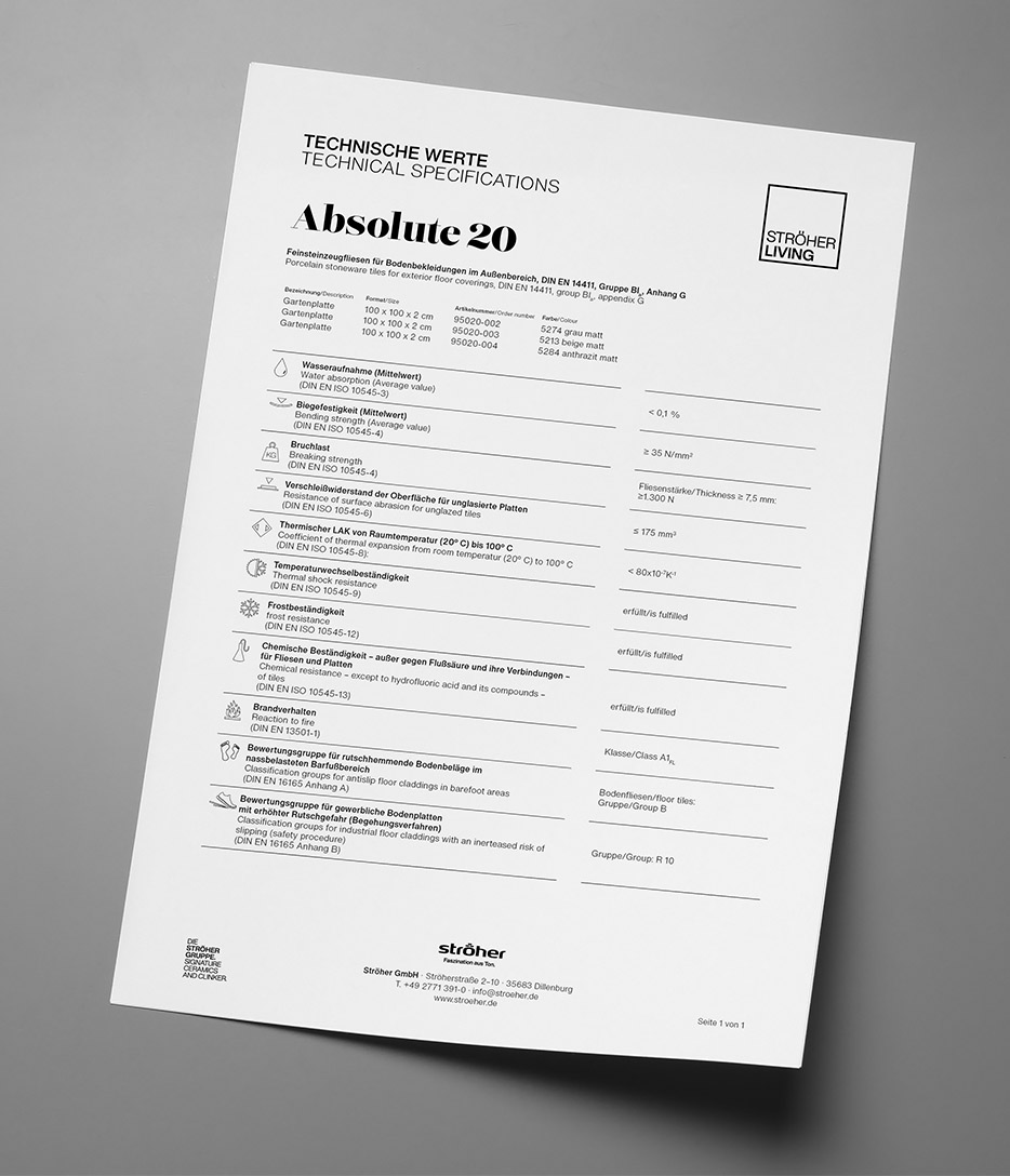 Stroeher Terrassenplatten Absolute 20 Downloads Technische Werte