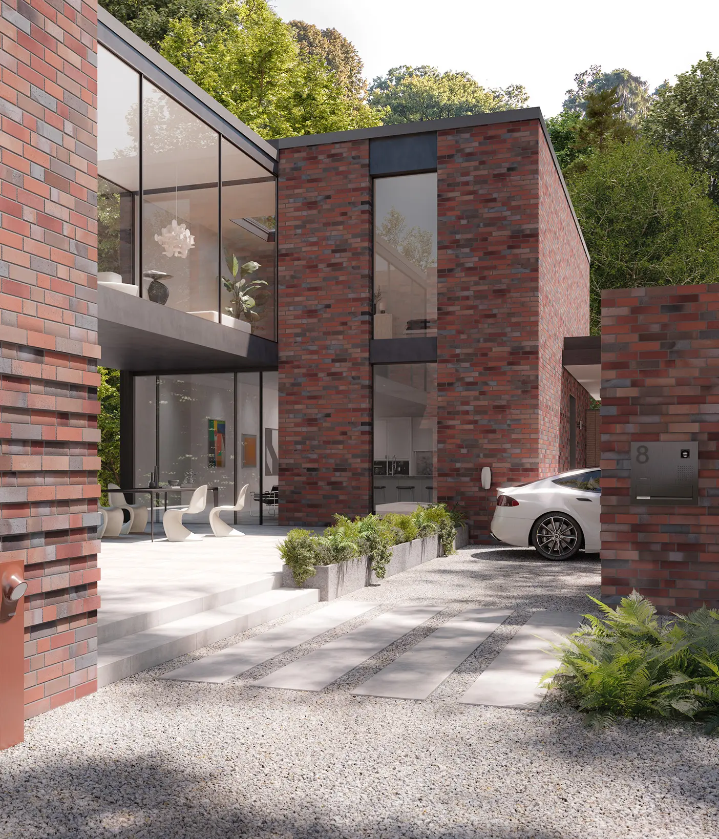 Stroeher Klinkerriemchen Farbklang Aussenfassade