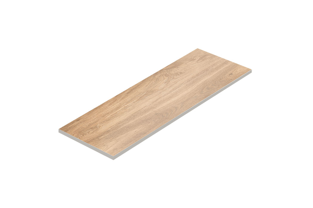 Feinsteinzeug Garten- und Terrassenplatte 40 x 120 x 2 cm eiche