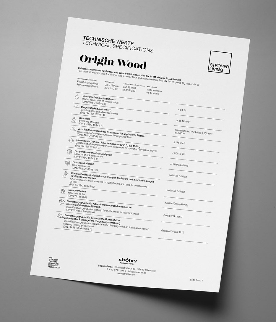 Stroeher Wohnkeramik Origin Wood Downloads Technische Werte